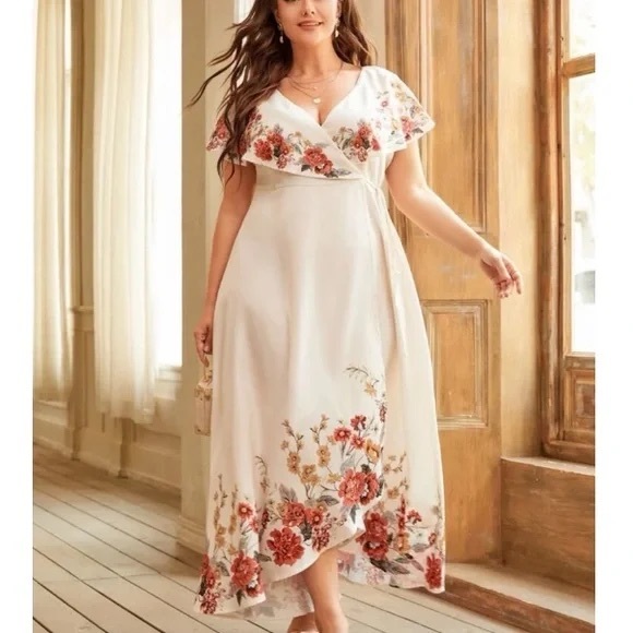 Dresses & Skirts - NWOT Boho floral dress hi Lo Midi